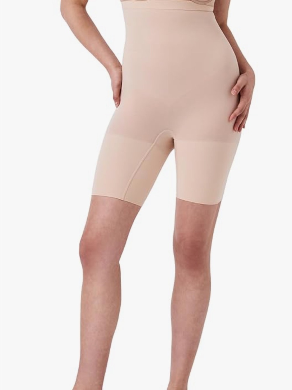 SPANX Nude Power Series High-Waist Shaping Long-Leg Short